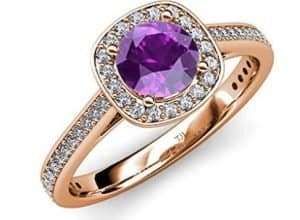 Amethyst engagement ring