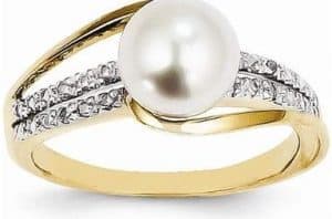 Pearl Engagement Ring