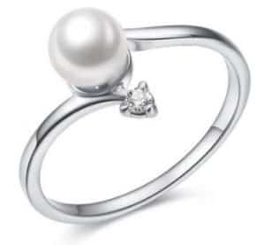 Bella Lotus 18k Rose Gold Pearl ring