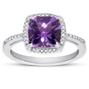 cushion cut amethyst