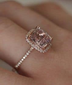 Eidel Precious Peach Sapphire Engagement Ring