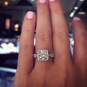 best cushion cut diamond ring