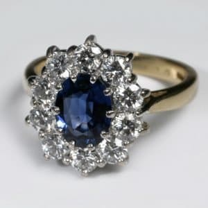 big sapphire wedding rings