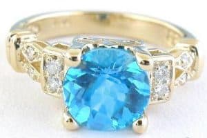 blue topaz wedding ring