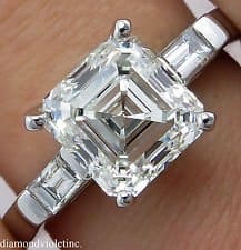 joop asscher cut diamond engagement ring