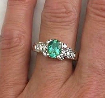 seafoam green engagement ring | Seafoam Green Tourmaline Engagement Ring