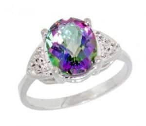 mystic topaz ring