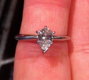 Pear Cut Engagement Ring 