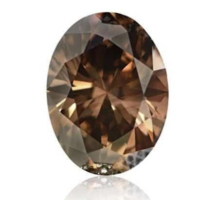 oval brown fancy loose diamond gia