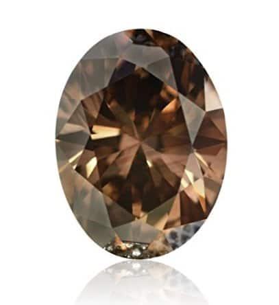 oval brown fancy loose diamond gia