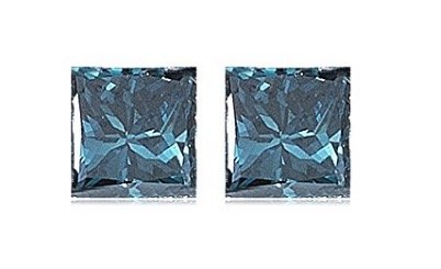 0-96-cts si1 princess 2 pcs loose teal green blue diamond