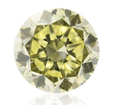 1.07 CT Round I2 Yellow Fancy Loose Diamond