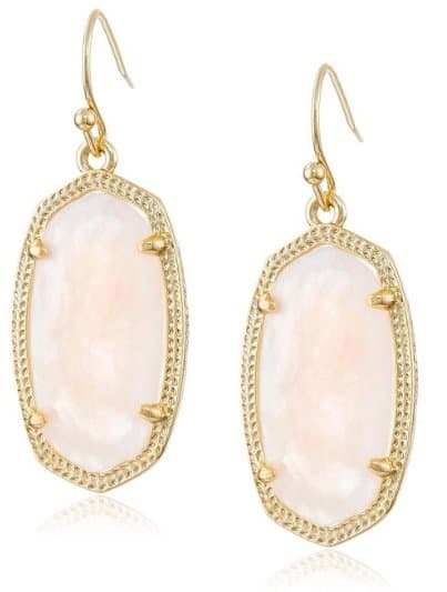 kendra scott %22signature%22 dani gold plated rose quartz drop earrings review