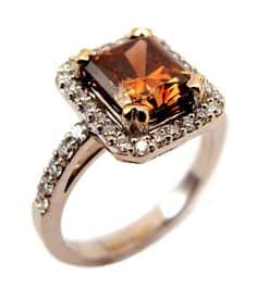 brown diamond ring - brown stones