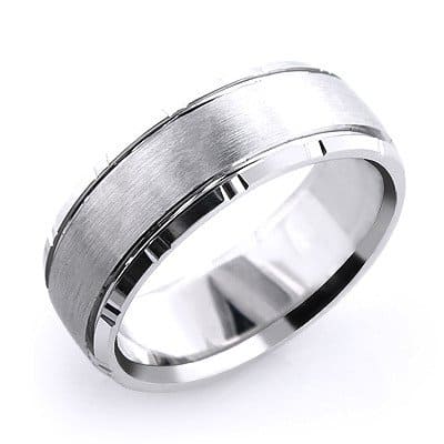 mens solid platinum wedding band