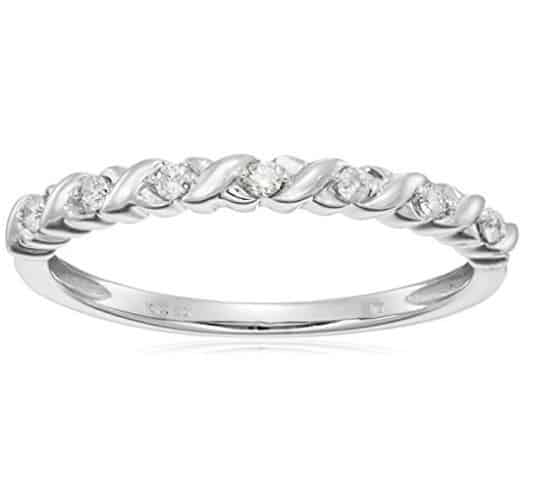 10k white gold diamond 110-cttw stacking band