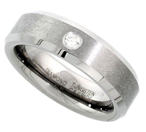 tungsten wedding bands for her with a twist