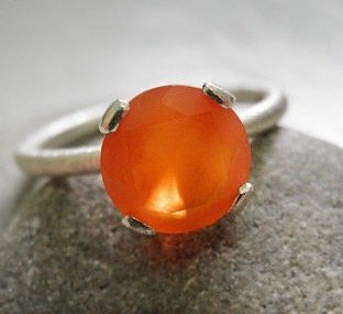 engagement carnelian ring vintage inspired classic orange ring sterling silver ring bridal jewelry