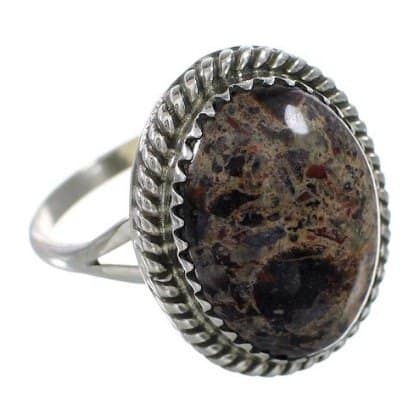 navajo jasper genuine sterling silver jewelry ring