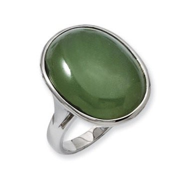 womens stainless steel green aventurine ring jewelry