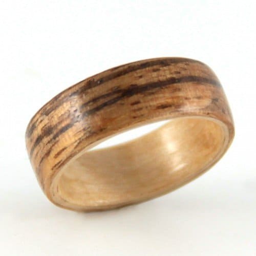 birch wooden wedding ring