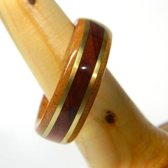 cedar and mahogany mens egagement ring