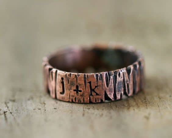 redwood tree wedding ring