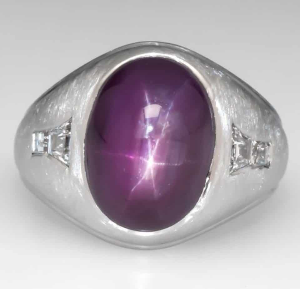 ruby mens ring