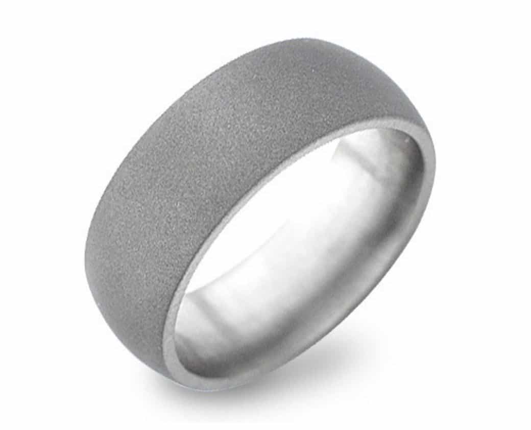 sandblasted titanium ring