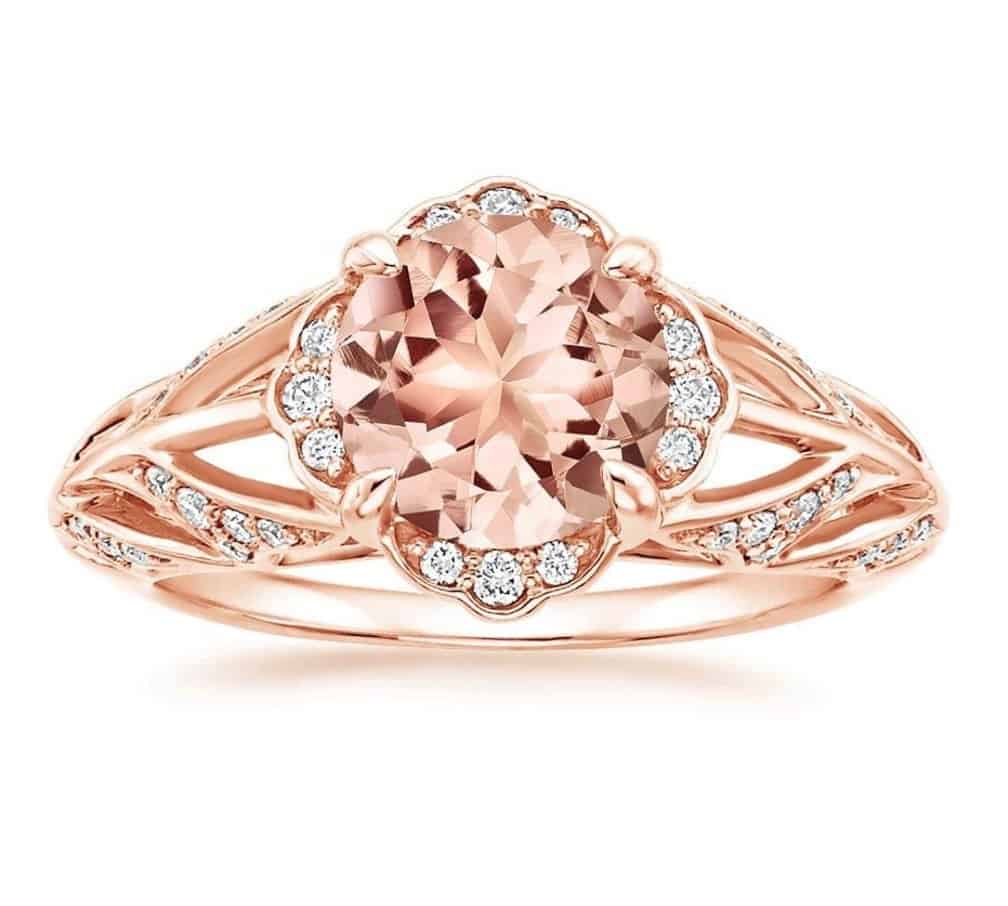 morganite fiore ring