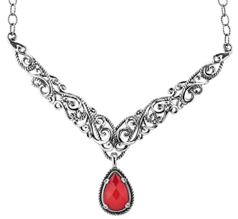 Carolyn Pollack Sterling Silver Doublet Necklace and Pendant