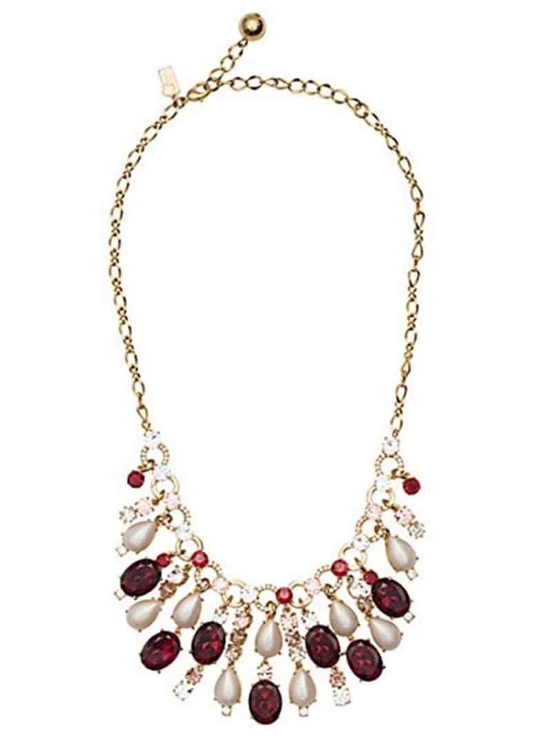 Kate Spade 'Pearly Mix' Statement Necklace, Ruby-Red