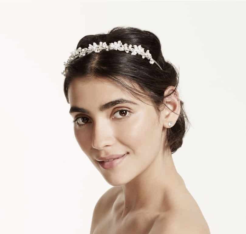 Crystal and Pearl Flower Bridal Headband