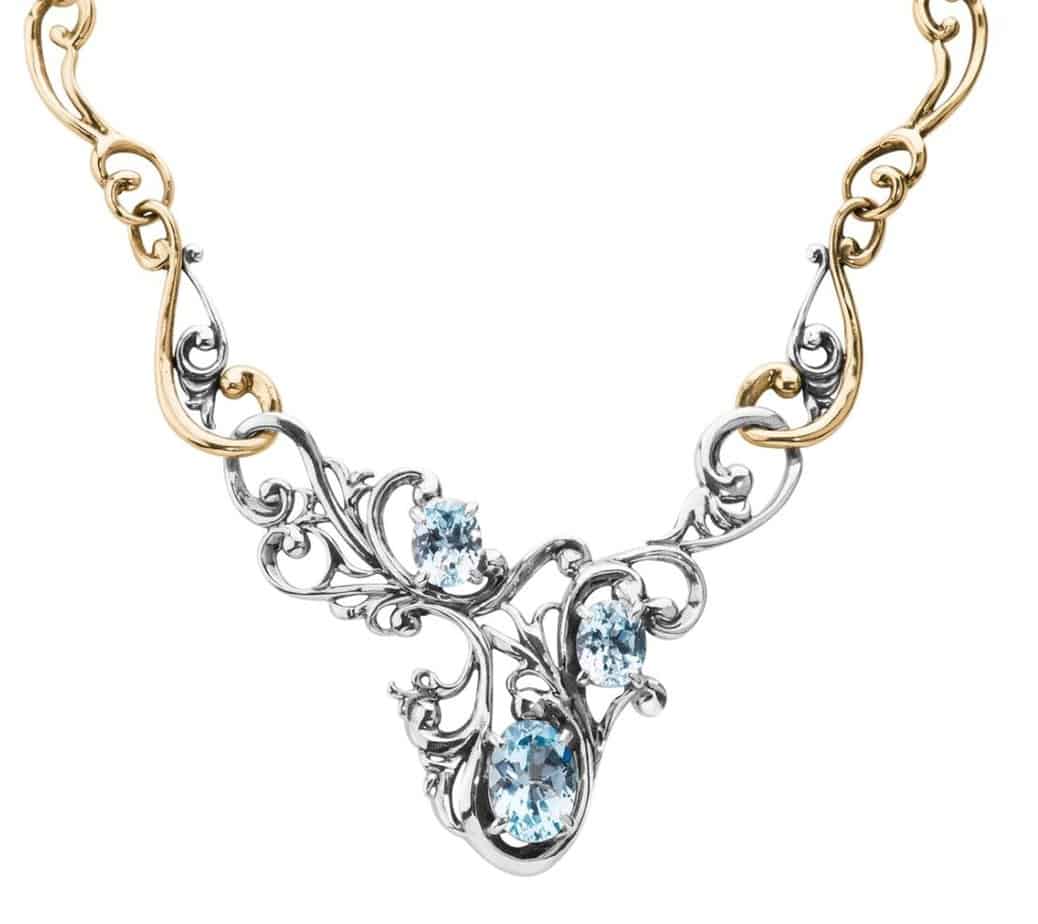 carolyn pollack Harmony Blue Topaz Statement Necklace