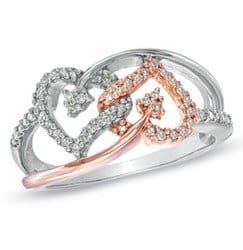 interlocking heart promise rings interlocking heart promise rings