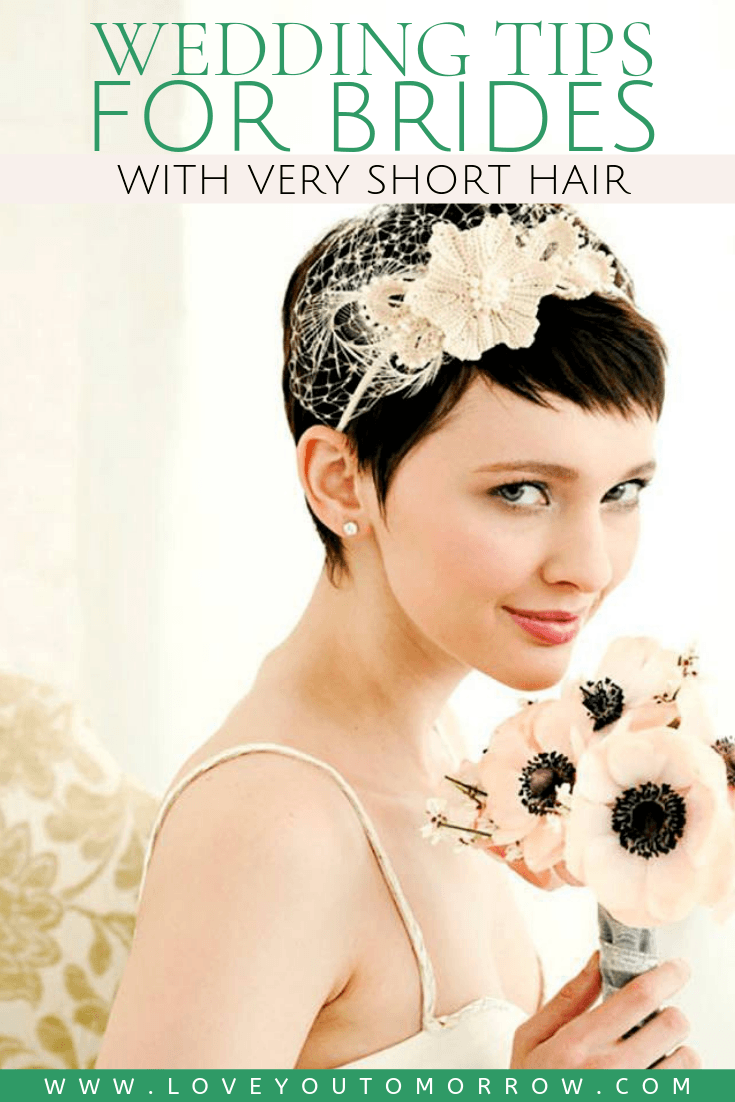 tips for brides with short hair