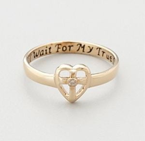 10 k gold celibacy ring