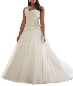 Beauty Bridal Sweetheart A Line Organza Bridal Gown Plus Size Wedding Dresses 2016 review