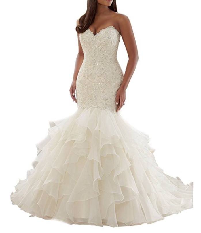 Beauty Bridal Sweetheart Mermaid Bridal Gown Plus Size Wedding Dresses for Bride