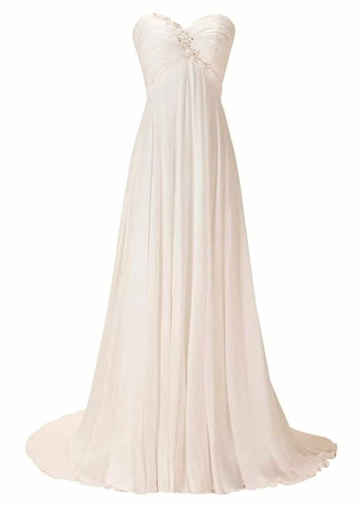 GEORGE DESIGN 2017 New Sweetheart Empire Ruched Beach Wedding Dress