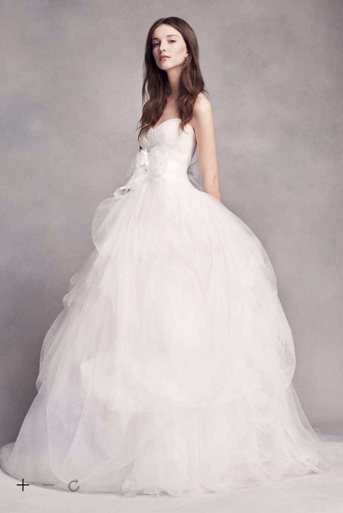 White by Vera Wang Hand-Draped Tulle Wedding Dress