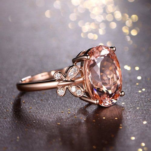 morganite engagement ring rose gold