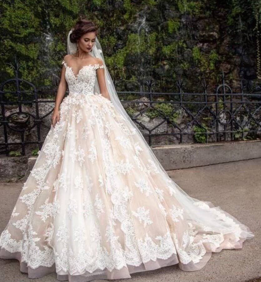 princess style wedding dress