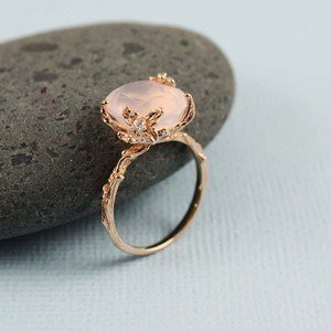 rose gold gemstone rings jewelry