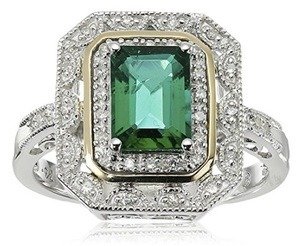 emerald and diamond art deco ring