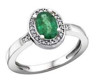 sterling silver diamond natural emerald