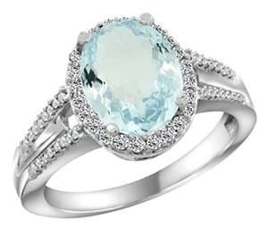 oval engagement rings aquamarine