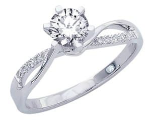 diamond channel brilliant round cut solitaire