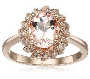 flower morganite oval cut