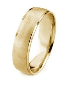 gold mens band satin finish